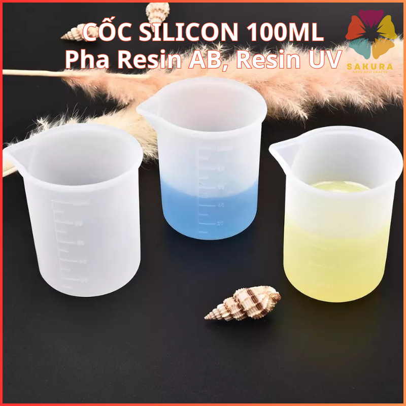Cốc Silicon 100ml đong Epoxy Resin