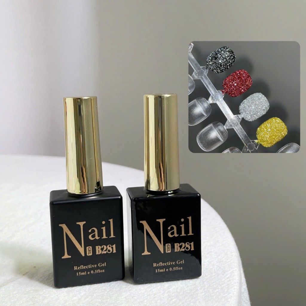 sơn gel kim tuyến sơn nhũ flash siêu sáng b281 hàng loại 1-beeshi shop nail