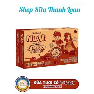 [HSD T5-2026] [Mẫu Mới] Thùng 48 Hộp NuVi Thức Uống Sữa Tươi Có Thạch Vị Đường Đen 100ml/ 170ml.