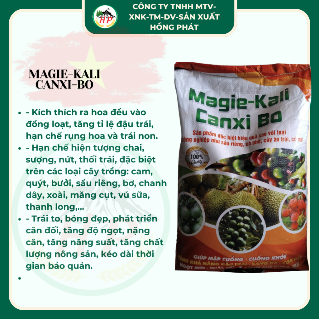 Phân bón Magie-Kali Canxi-BO