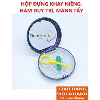 Hộp Đựng Khay Niềng Răng Trong Suốt Invisalign, Zenyum, Leetray,... Hộp đựng máng tẩy, Hộp Đựng Hàm Duy Trì, Có Gương
