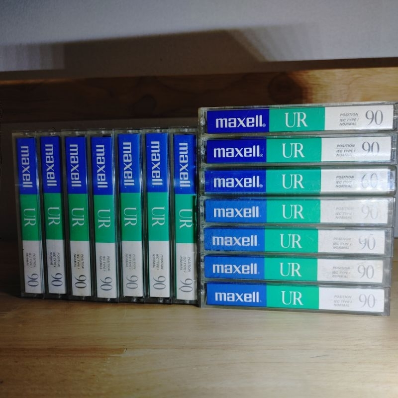BĂNG CASSETTE MAXELL UR90 XANH ĐÃ QUA SỬ DỤNG 