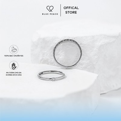 Nhẫn Đôi Bạc 925 Blue Peach Free Size True Love ND257