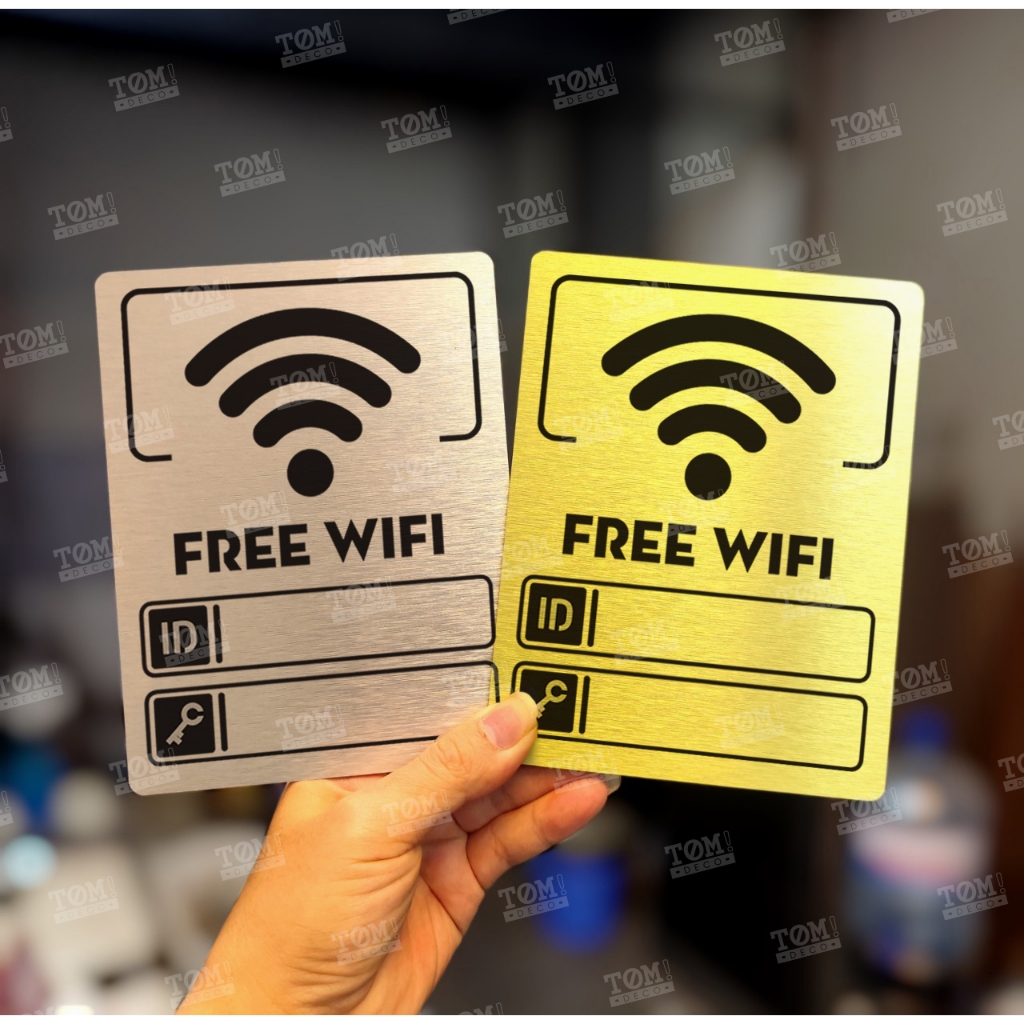 BIỂN WIFI FREE, PASSWORD ĐĂNG NHẬP MẠNG, BẢNG THÔNG TIN WIFI