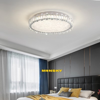 Đèn ốp pha lê MONSKY CRYSTA led chuẩn cao cấp 65w ánh sáng 3 màu chuẩn cao cấp KT 45cm và 55cm