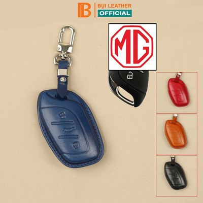 Bao da chìa khóa MG ZS, MG HS, RX5, MG4, MG5-bao khóa handmade khâu tay thủ công ép phom-da bò Pullup -Bụi leather