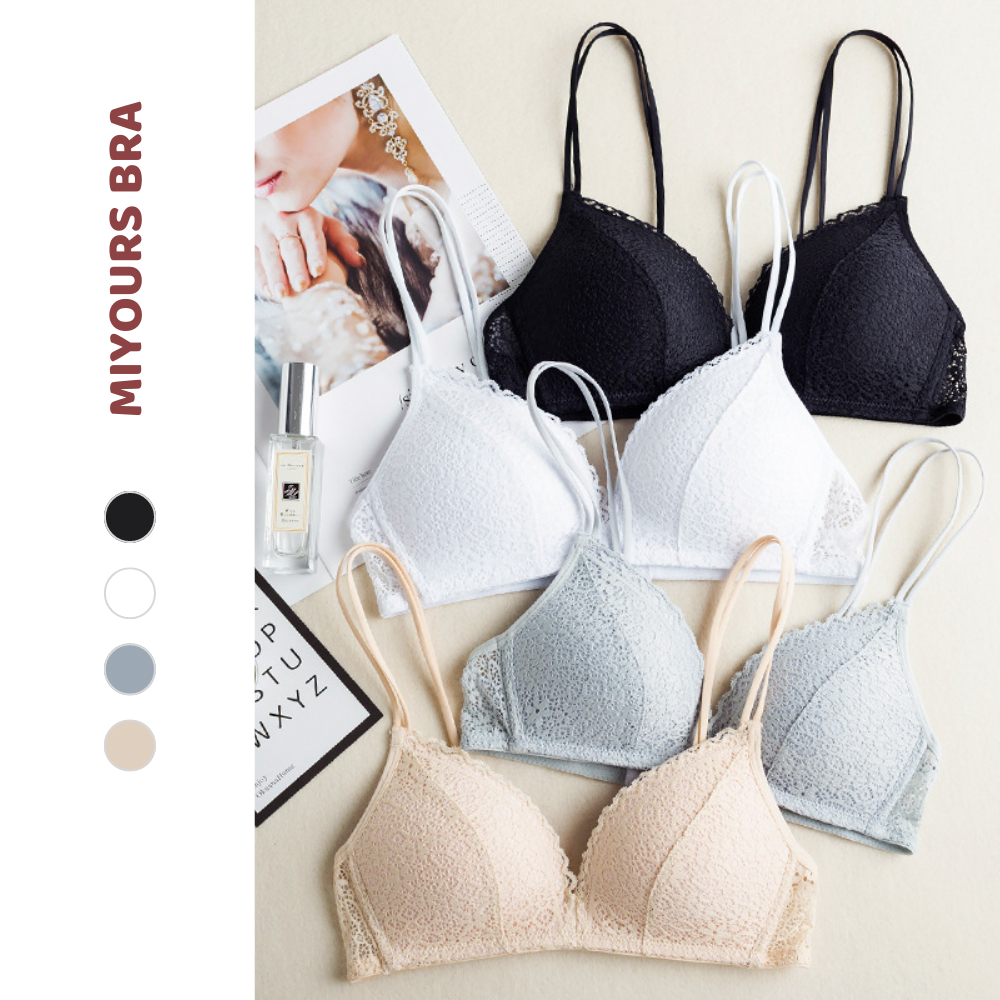 Áo lót nữ su ren Miyours Fashion & More AL208 không gọng đệm mỏng dây mảnh nhẹ nhàng đẹp