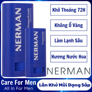  Lăn Khử Mùi Dạng Sáp Nerman - Khử Mùi Lên Đến 72H - Khô Thoáng Không Để Lại Vết Ố Vàng Trên Áo 
