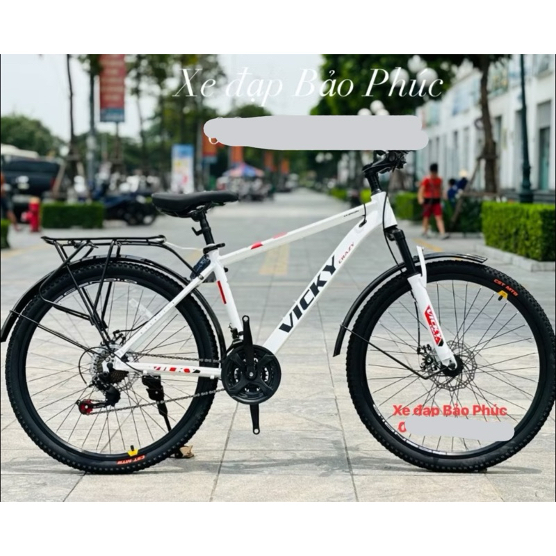 Xe đạp thể thao VICKY VC2200 VC2600 khung nhôm(Tặngđèn + chắn bùn+ giáđỡnước+ lục giác)