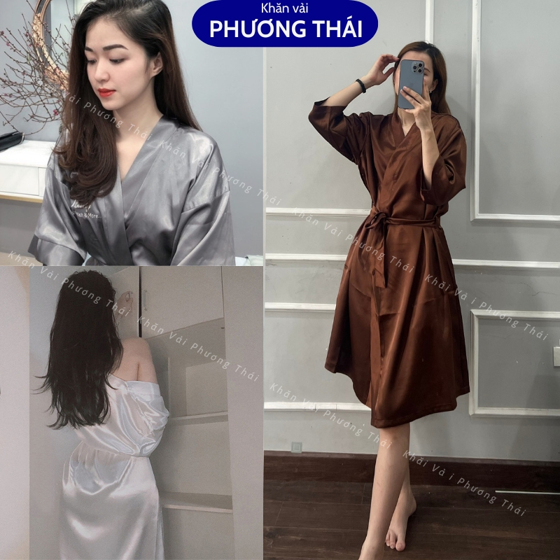 Áo choàng lụa LOẠI ĐẸP, nhiều màu cho spa, salon tóc, áo choàng make up