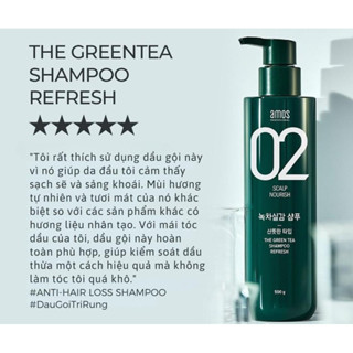[ Hàn Quốc ] Bộ dầu gội và ủ Chống rụng và Kích thích mọc tóc,kiểm soát dầu thừa Amos Professional The Green Tea
