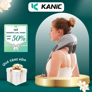 Máy massage cổ vai gáy KANIC 6d giảm đau mỏi vai gáy, máy massage thư giãn thông minh cải thiện sức khỏe