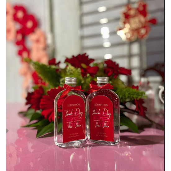 Chai nước trang trí đám cưới bàn tiệc sang trọng mới nhất 2025,2026