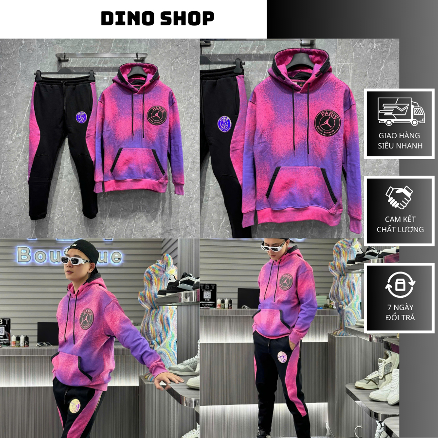 Bộ Nỉ Nam JD Pa Rít Màu Sắc Cực Chất - Bộ Nỉ nam JD Áo Hoodie Chất Nỉ Dày Dặn Màu Sắc Cực Nổi