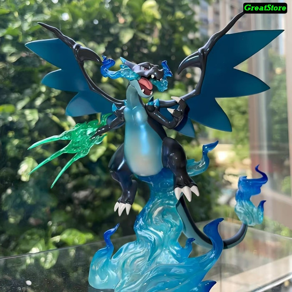 [ Sẵn ] Mô hình Mega charizard X ( Lizardon Mega X ) Pokemon Figure 18 cm