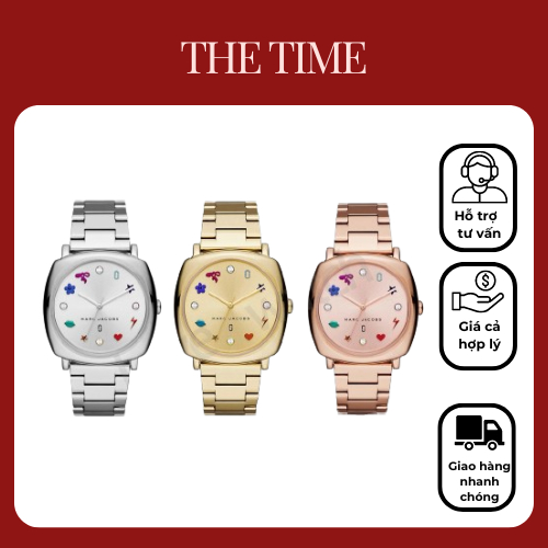 ( Sẵn 4 màu ) Đồng hồ nữ MARC JACOBS #MJ35 case 34mm.5ATM