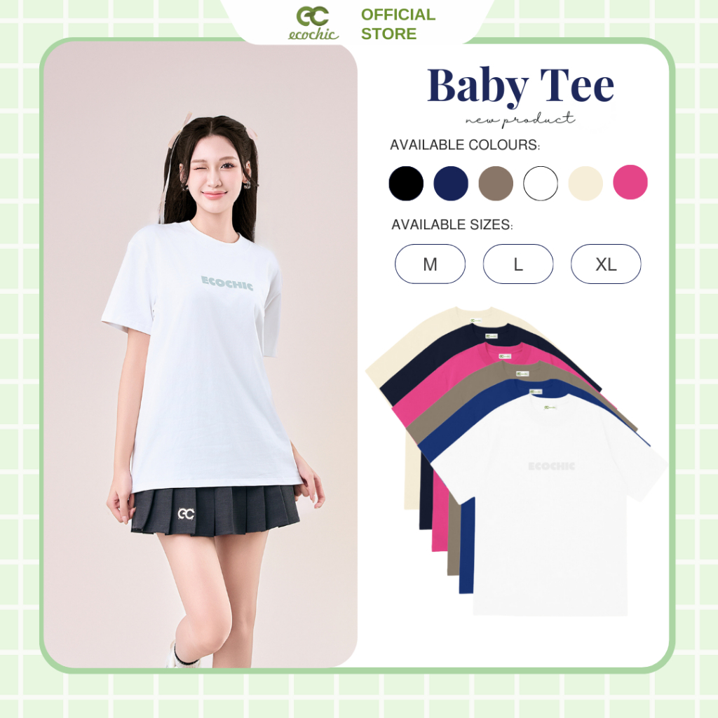 Áo Thun Local Brand Basic Logo ECOCHIC Mix Chính Hãng Form Rộng Phông Nam Nữ Unisex Oversize 100% Cotton B081 | BigBuy360 - bigbuy360.vn