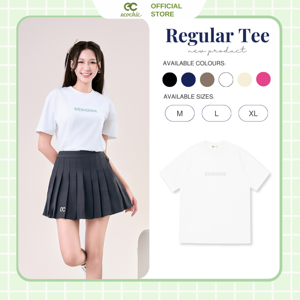 Áo Thun Local Brand Basic Logo ECOCHIC Mix Chính Hãng Form Rộng Phông Nam Nữ Unisex Oversize 100% Cotton B081 | BigBuy360 - bigbuy360.vn