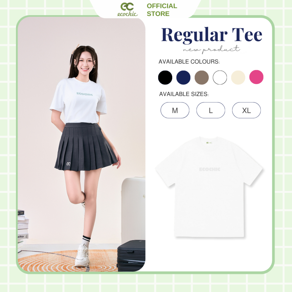 Áo Thun Local Brand Basic Logo ECOCHIC Mix Chính Hãng Form Rộng Phông Nam Nữ Unisex Oversize 100% Cotton B081 | BigBuy360 - bigbuy360.vn