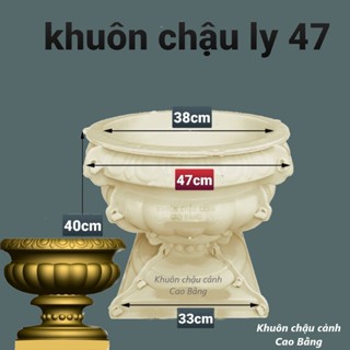  Khuôn đúc chậu ly 47  khuôn chậu ABS có lòng trong  