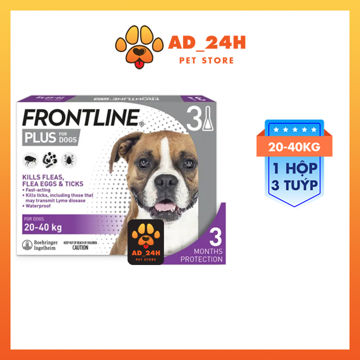 FRONTLINE PLUS Dog (cho chó 20-40kg) Nhỏ gáy phòng và tránh ve rận