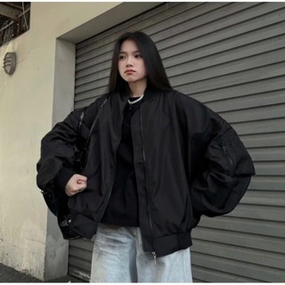 Áo Khoác Bomber  NAM NỮ Tay Nhún CHẤT GIÓ 2 lớp dày dặn form rộng siêu xinh 2024