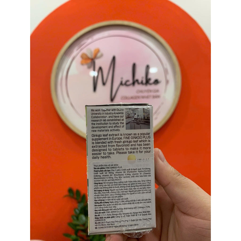 [Combo 2 Hộp] Viên Uống Bổ Não Fine Ginkgo Plus Hoạt Huyết Dưỡng Não Nhật Bản 400 Viên