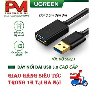 Cáp nối dài usb 3.0 dài 0.5mét đến 3 mét chính hãng ugreen 30125 30126 10368 10373 30127 cao cấp