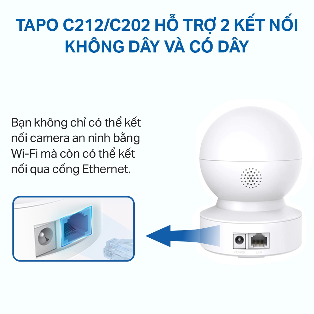 Camera Wifi Trong Nhà TP-Link Tapo C200/TC71/C211/C220/C202/C212/C222/C230 2MP/3MP/5MP/2K QHD Quay 360 độ | BigBuy360 - bigbuy360.vn
