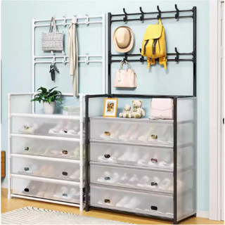 Kệ 5 Tầng Chữ L Có Nắp Đậy Chống Bụi - Kệ Giày Đa Năng Tiết Kiệm Không Gian