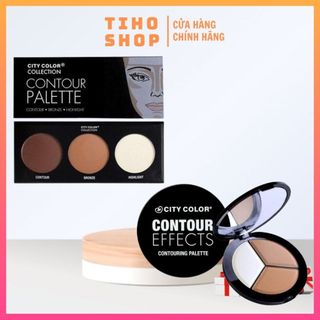 Bảng Phấn Tạo Khối Và Highlight 3 ô City Color Contour Palette