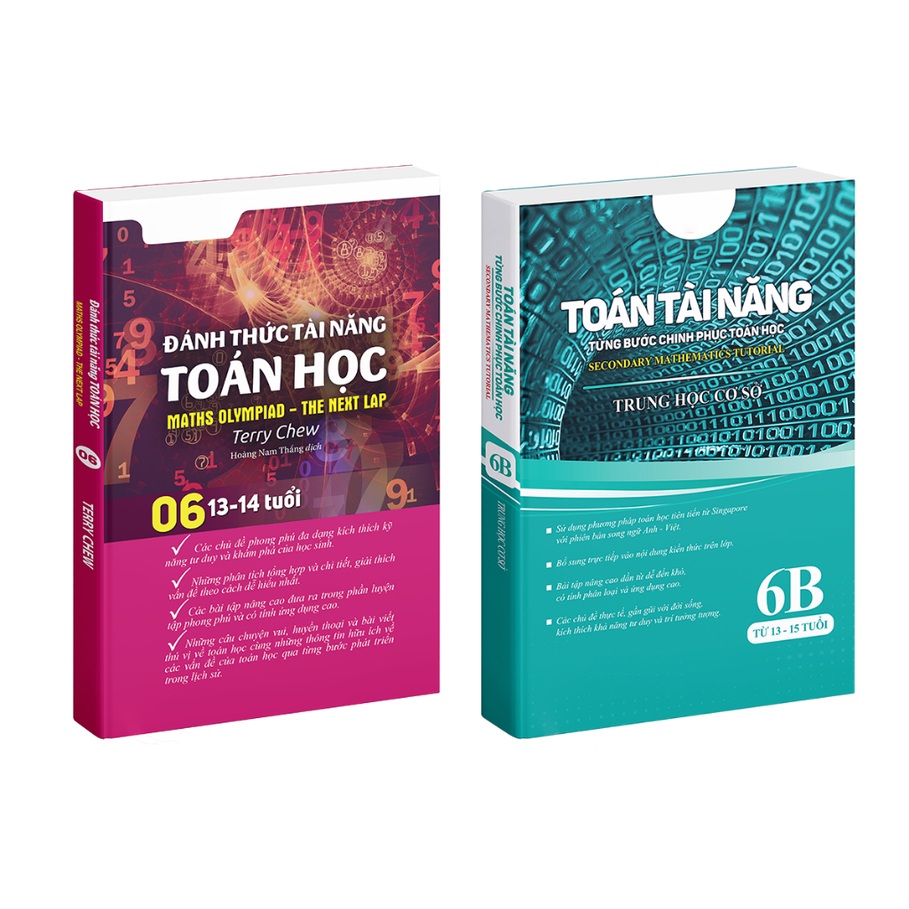 Combo sách Đánh thức tài năng toán học 6 và Toán tài năng 6b, sách toán lớp 6 lớp 7 lớp 8 ( 2 cuốn )