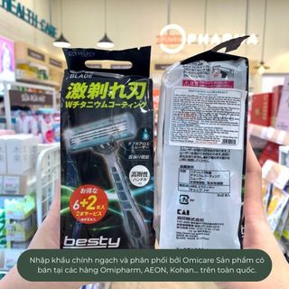 Dao Cạo Râu 3 Lưỡi S Select Nhật Bản (6 Chiếc/Gói)
