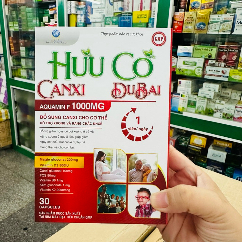 Calci hữu cơ Dubai-Bổ sung calci, hỗ trợ giảm nguy cơ còi xương ở trẻ và loãng xương ở người già