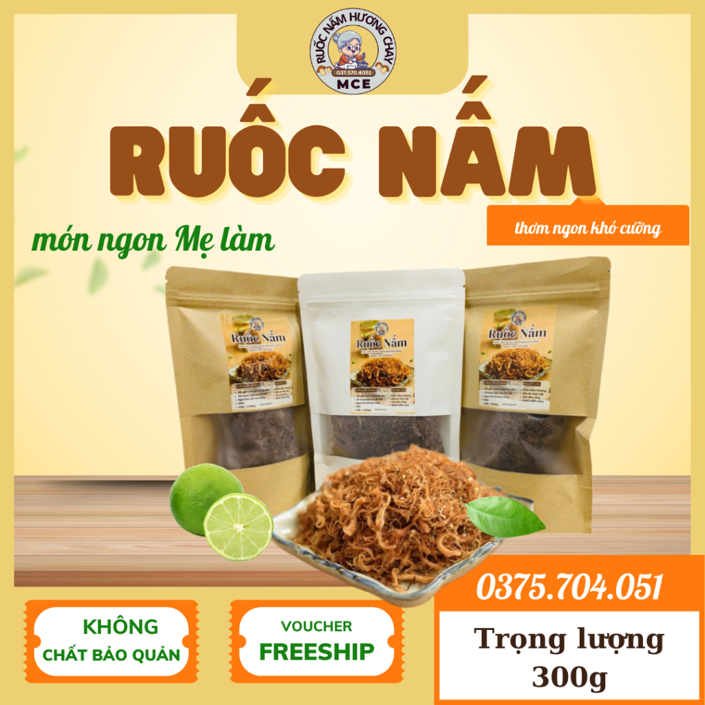 Gói Ruốc Nấm 300g ăn liền thơm ngon