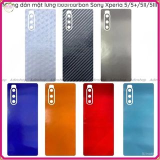 Miếng dán mặt lưng kèm cam skin carbon Sony Xperia 5 / 5+ (5 plus) / 5 II (5II) / 5 III (5III)