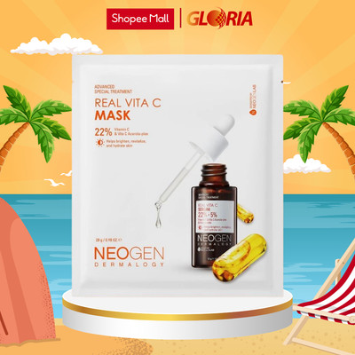 Mặt Nạ Serum x3 Dưỡng Trắng Mờ Thâm Neogen Real Vita C 22% Mask 28g