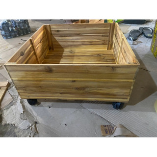 hộp, thùng gỗ nắp úp siêu to D50.R55.C30cm màu Teak