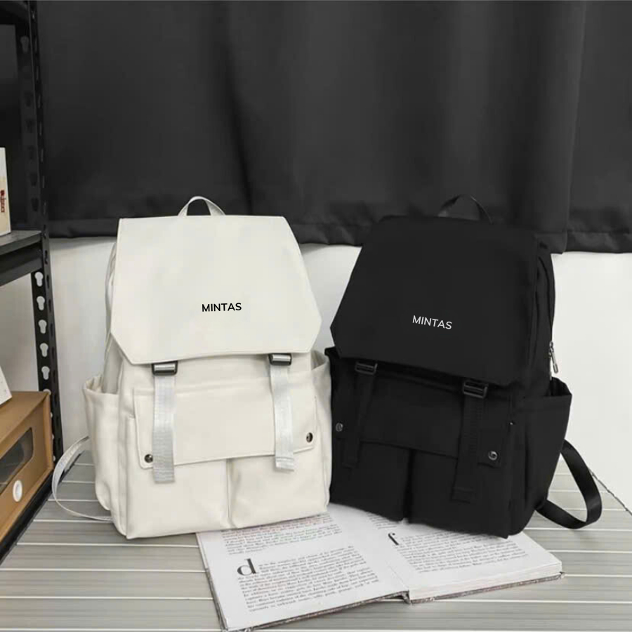 Balo Unisex Vải Mềm Mịn Cao Cấp Chống Nước 100%, Chống Sốc Laptop, Đệm Quai Dày Chịu Lực Tốt. MINTAS