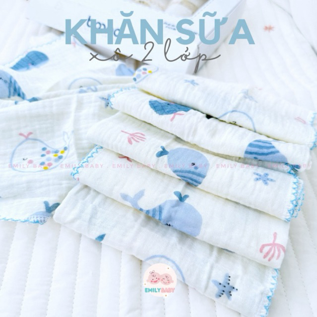 Khăn sữa xô muslin BOONA 2 lớp