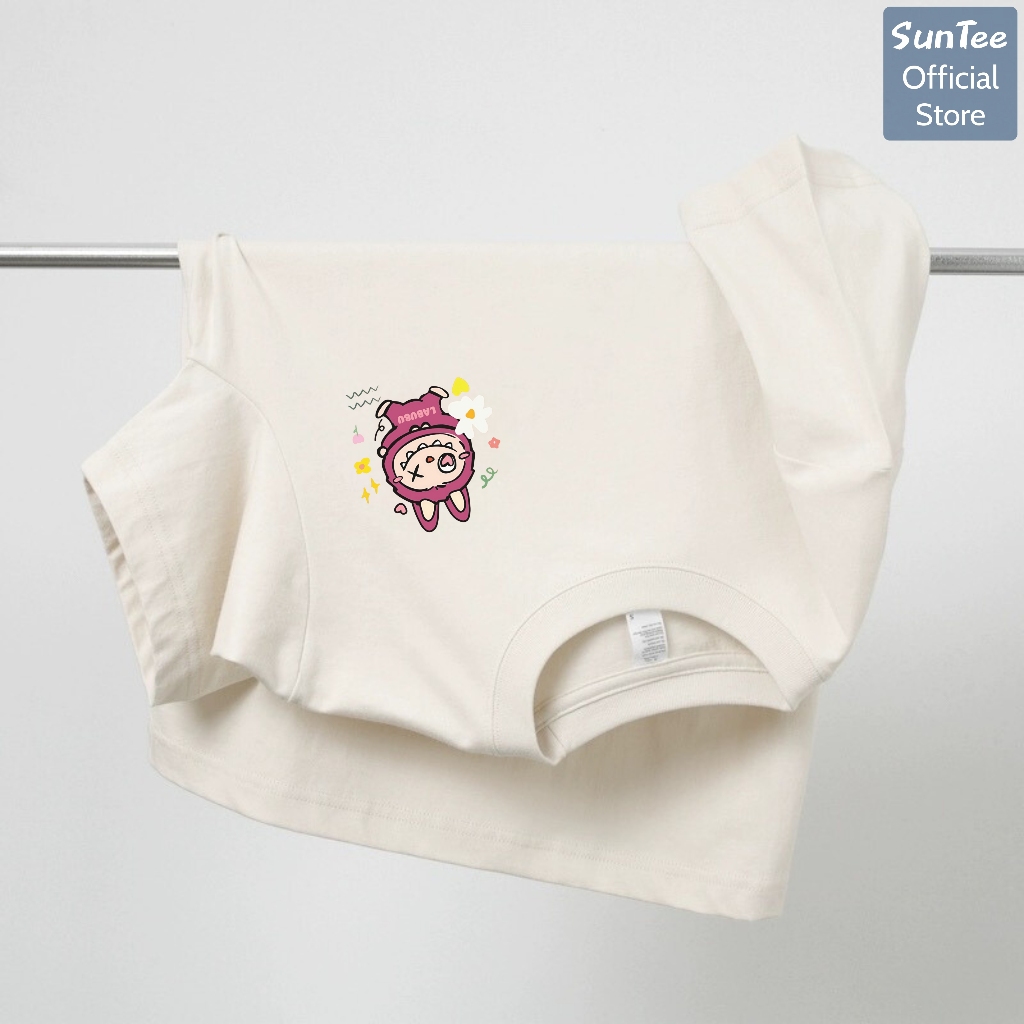 Áo thun nữ form vừa SUNTEE STFV139 phong cách basic in hình Labubu 039 vải cotton 250GSM thoáng mát | BigBuy360 - bigbuy360.vn