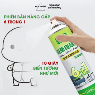 Bình Xịt Sơn Tường Nhà 6 Trong 1 Bình Sơn Xịt Làm Sạch Nhanh Vẽ Bẩn, Nấm Mốc, Vết Bẩn Cứng Đầu 1600ml Ogi Home - ST03