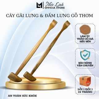 Cây gãi lưng và đấm lưng gỗ thơm an toàn sức khỏe, dụng cụ gậy gãi lưng massage cho mọi lứa tuổi - shop mộc linh