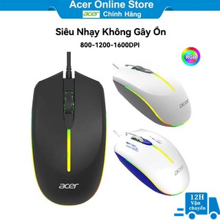  Chuột có Dây Gaming USB Acer Đèn LED RGB không có tiếng ồn Chuột nhạy Chuột Laptop Cho Máy Tính Để Bàn Máy Tính Xách 