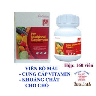  Viên bổ sung máu Vitamin Khoáng chất Vi lượng cho Chó Bioline Pet Nutritional Supplement Hộp 160 viên 