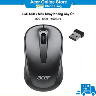  Chuột Không Dây Acer 2.4GHz Click Không Gây Tiếng Ồn Chuột nhạy mỏng nhẹ nha xài được cho laptop MAC nha 
