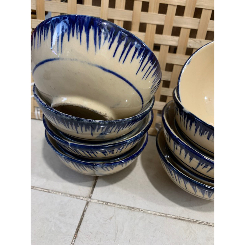 sét 10 chén phết  nhỏ ( có sạn )11 cm