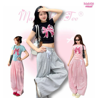 Áo thun in hình nơ MaMie form ôm body cho nữ, baby tee đủ màu chất cotton co giãn thoải mái.