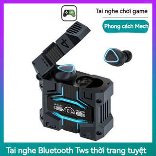 TZUZL Tai nghe Bluetooth TWS M45 mới 5.3 Tai nghe không dây không thấm nước 9D Stereo Tai nghe thể thao LED Mic