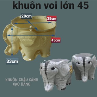  Khuôn đúc chậu hình con voi  khuôn nhựa ABS siều bền- có lòng trong đầy đủ  